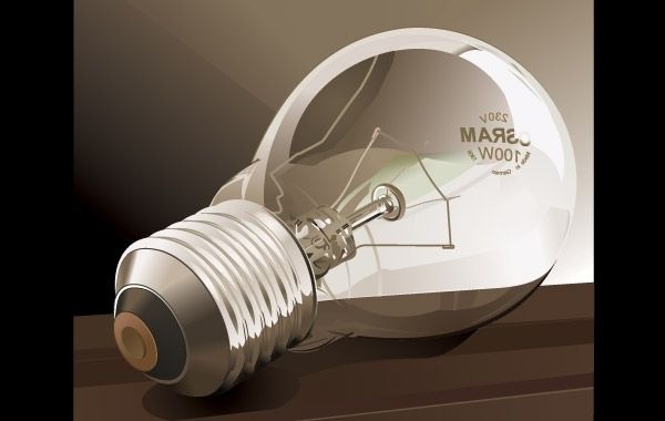 Ilustración de vector de bombillas de luz