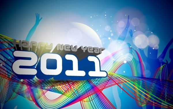 Feliz año nuevo 2011 plantilla