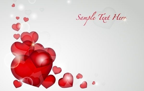 Valentinstag-Herzkarten-Vektor