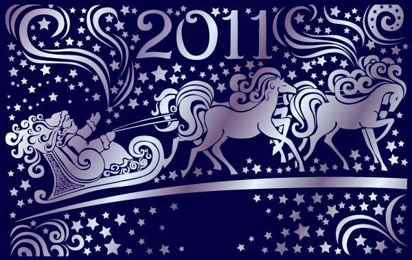 Neujahr 2011 Vektor