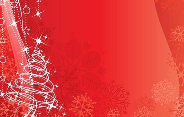Red vector background Christmas & New-Year
