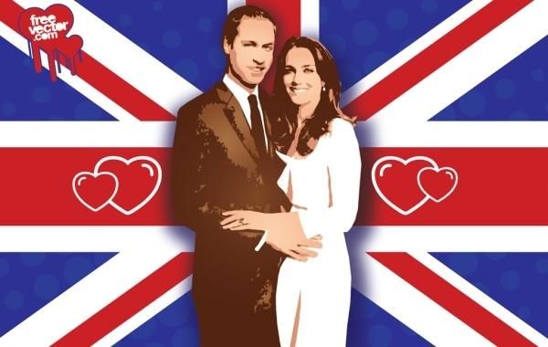 Vetor de casamento de William Kate Vetor de casamento de William Kate