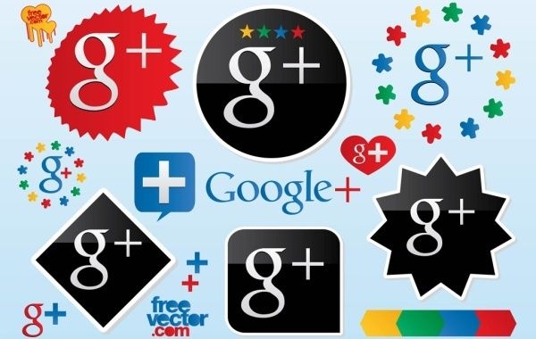 Logotipos de vetor do Google Plus