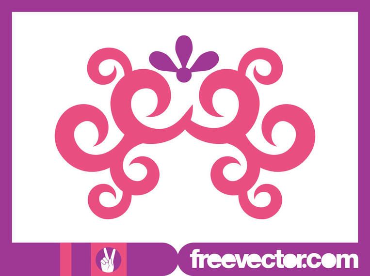 Redemoinhos Pinkish & ornamento floral Redemoinhos Pinkish & ornamento floral