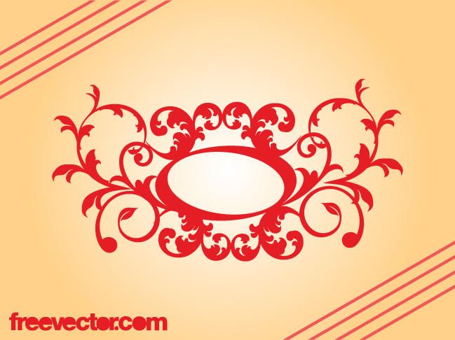 Retro Decorative Floral Scroll Retro Decorative Floral Scroll