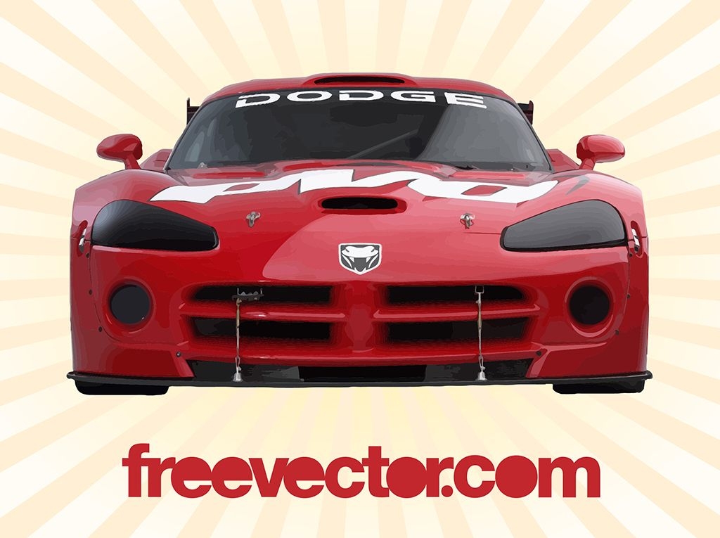 Carro esportivo Red Dodge Viper