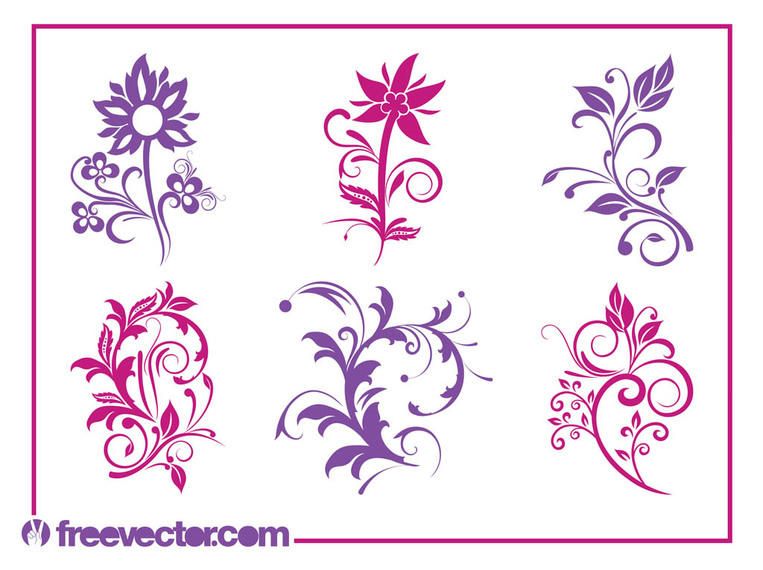 Blooming Flower Pack Silhouettes Blooming Flower Pack Silhouettes
