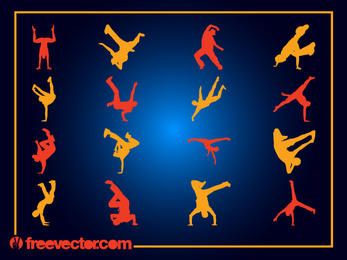 Boys Break Dancer Pack Silhouette