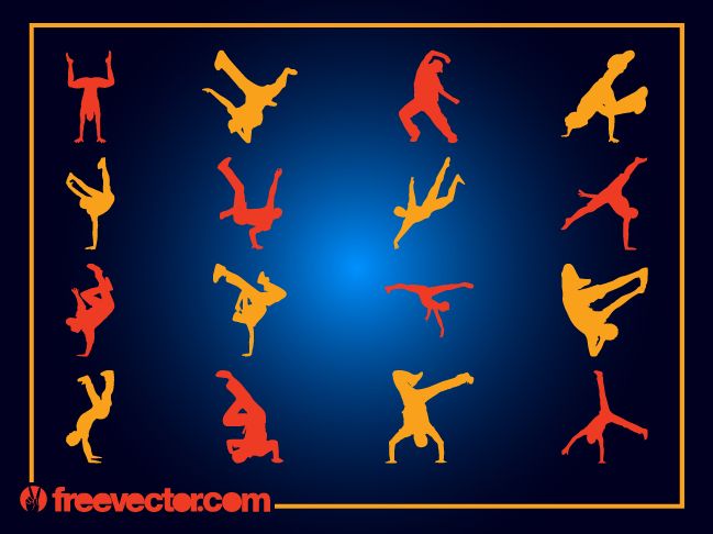 Boys Break Dancer Pack Silhouette