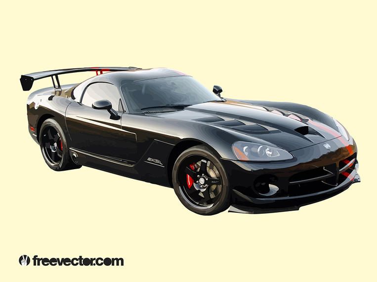 Black Dodge Viper Sports Car Black Dodge Viper Sports Car