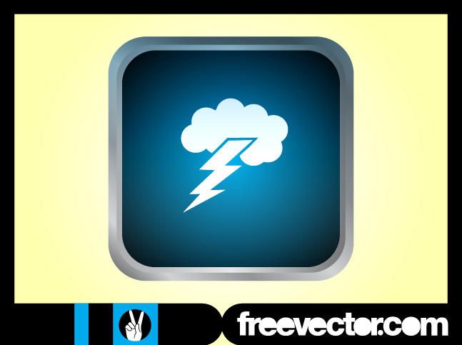 Icono de tormenta de borde gris brillante Icono de tormenta de borde gris brillante