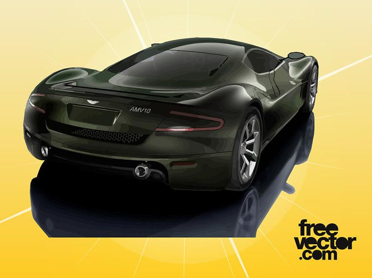 Coche Aston Martin AMV10 Negro Coche Aston Martin AMV10 Negro