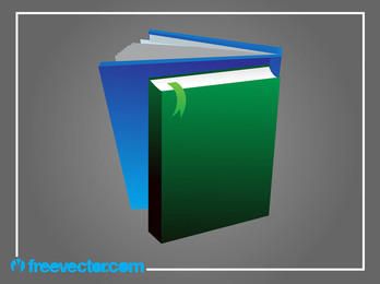 Livros 3D com capa em branco