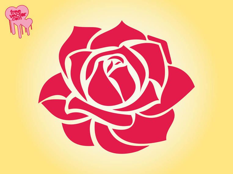 Blooming Red Rose - Vector download