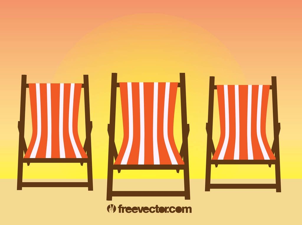 Cadeiras de praia para relaxamento