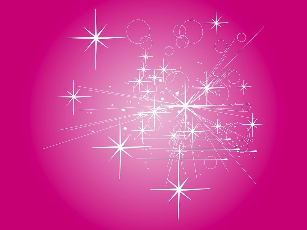 Raios abstratos com fundo rosado estrelado