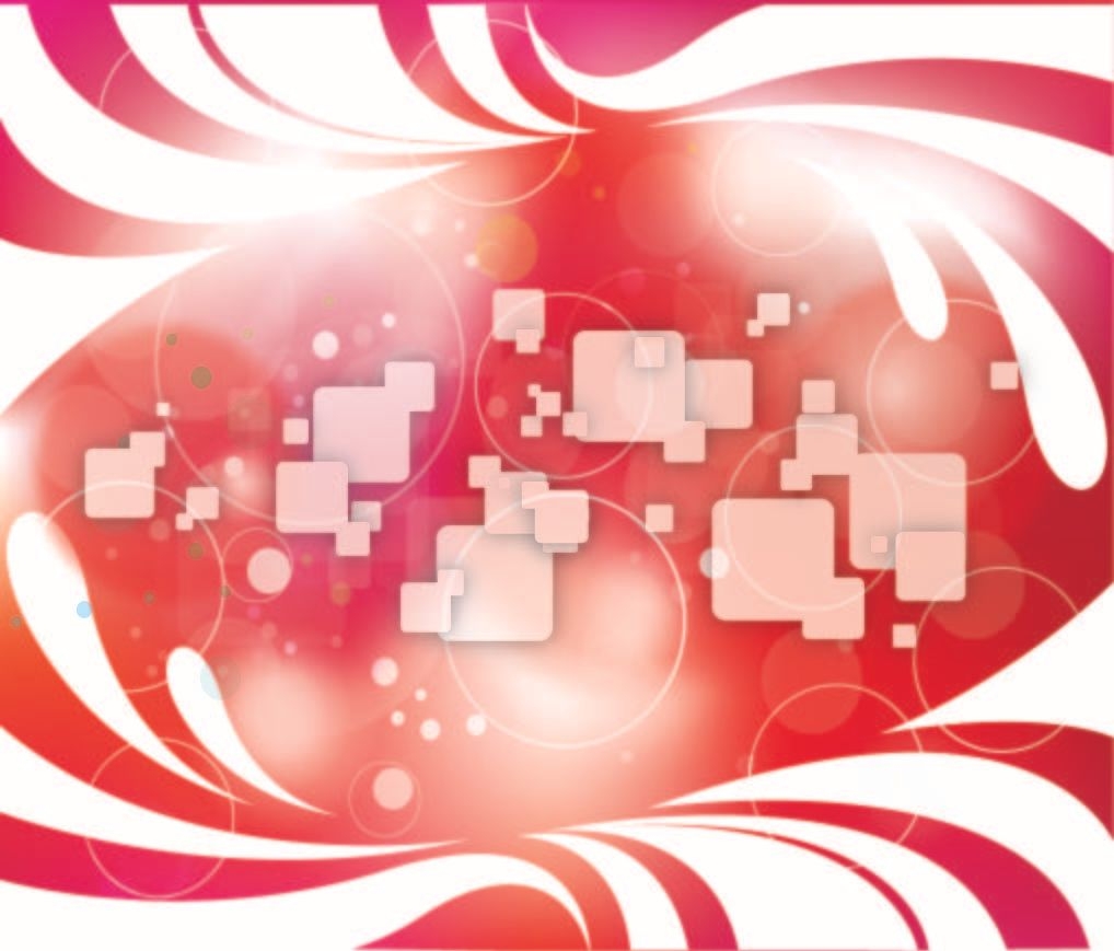 Abstract Background with Swirls Squares & Circles
