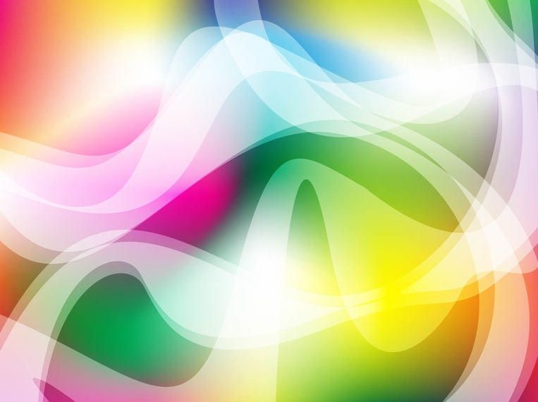 Rainbow Background with Waving Swirls - Vector download