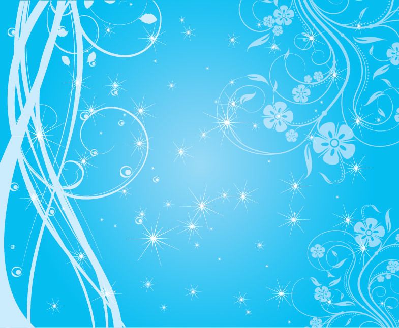 Fondo azul swirly con estrellas brillantes