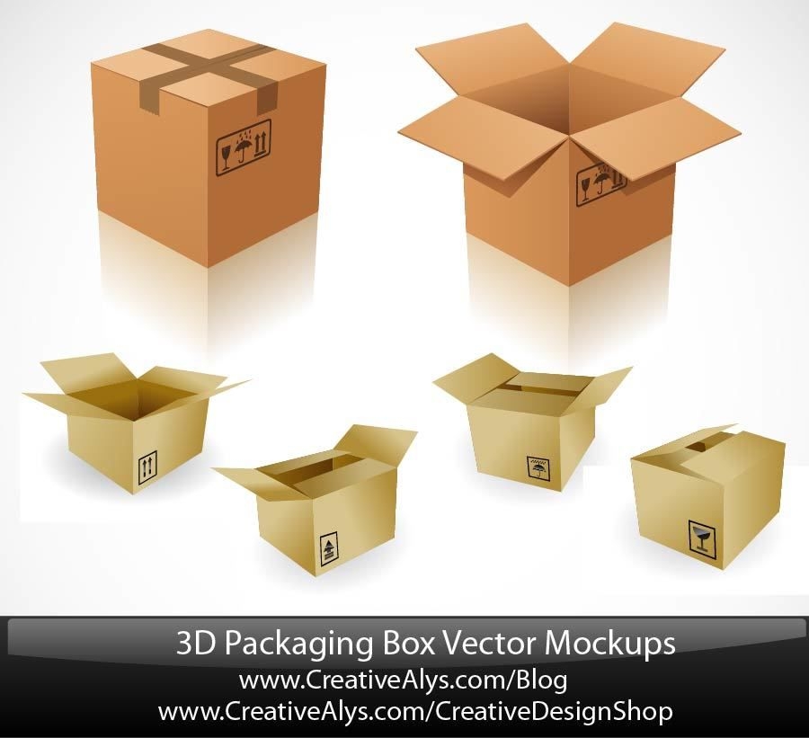 3D-Karton-Verpackungsbox-Set