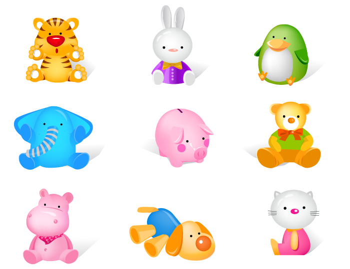 Funky Animal Icon Set - Vector download