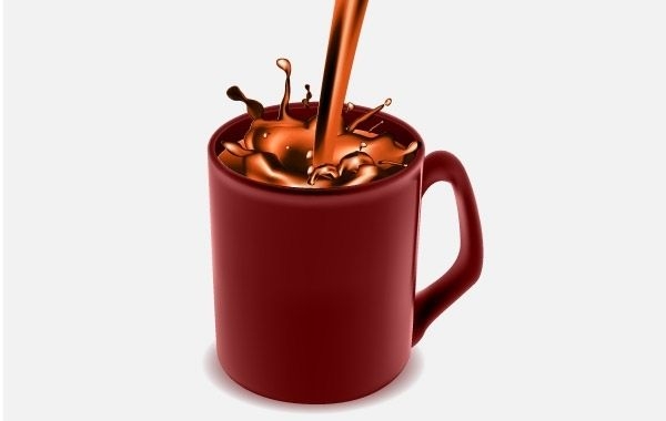 Taza de café con café de chocolate