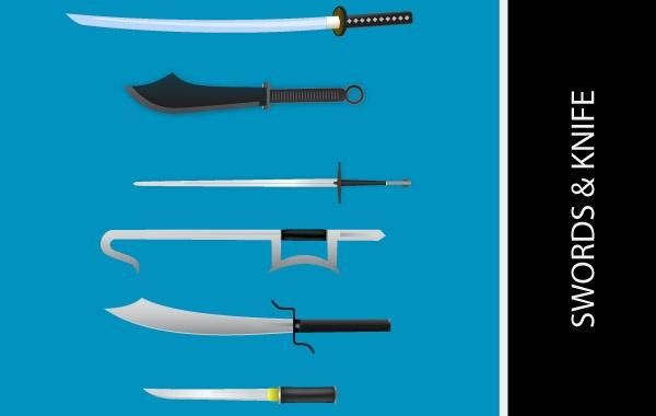 KNIVES AND SWORDS VECTORS KNIVES AND SWORDS VECTORS