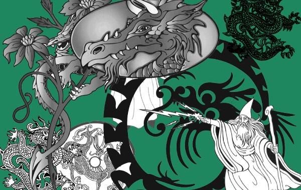 Wizard & Dragon Vectors Wizard & Dragon Vectors