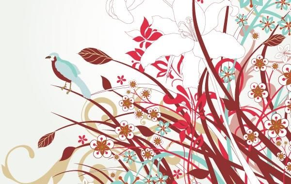 Arte floral libre del vector Arte floral libre del vector