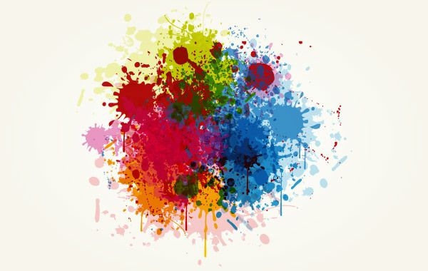 Ilustración de salpicaduras de colores