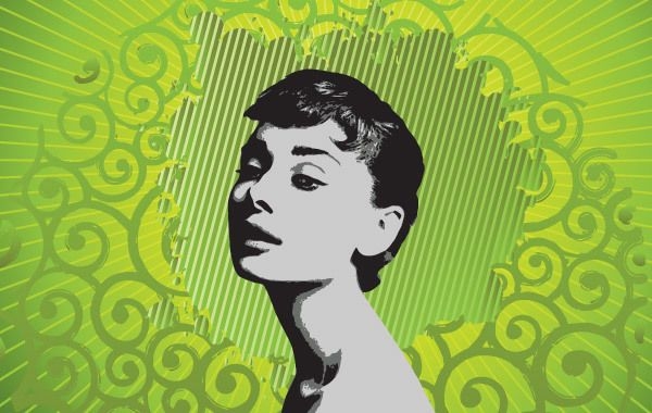Ilustración de Audrey Hepburn