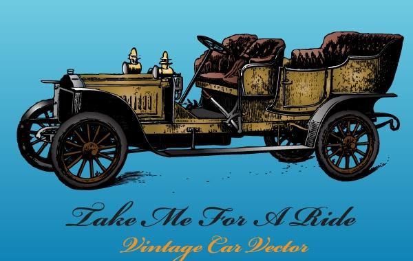 Antique Car Vector - Vector Download