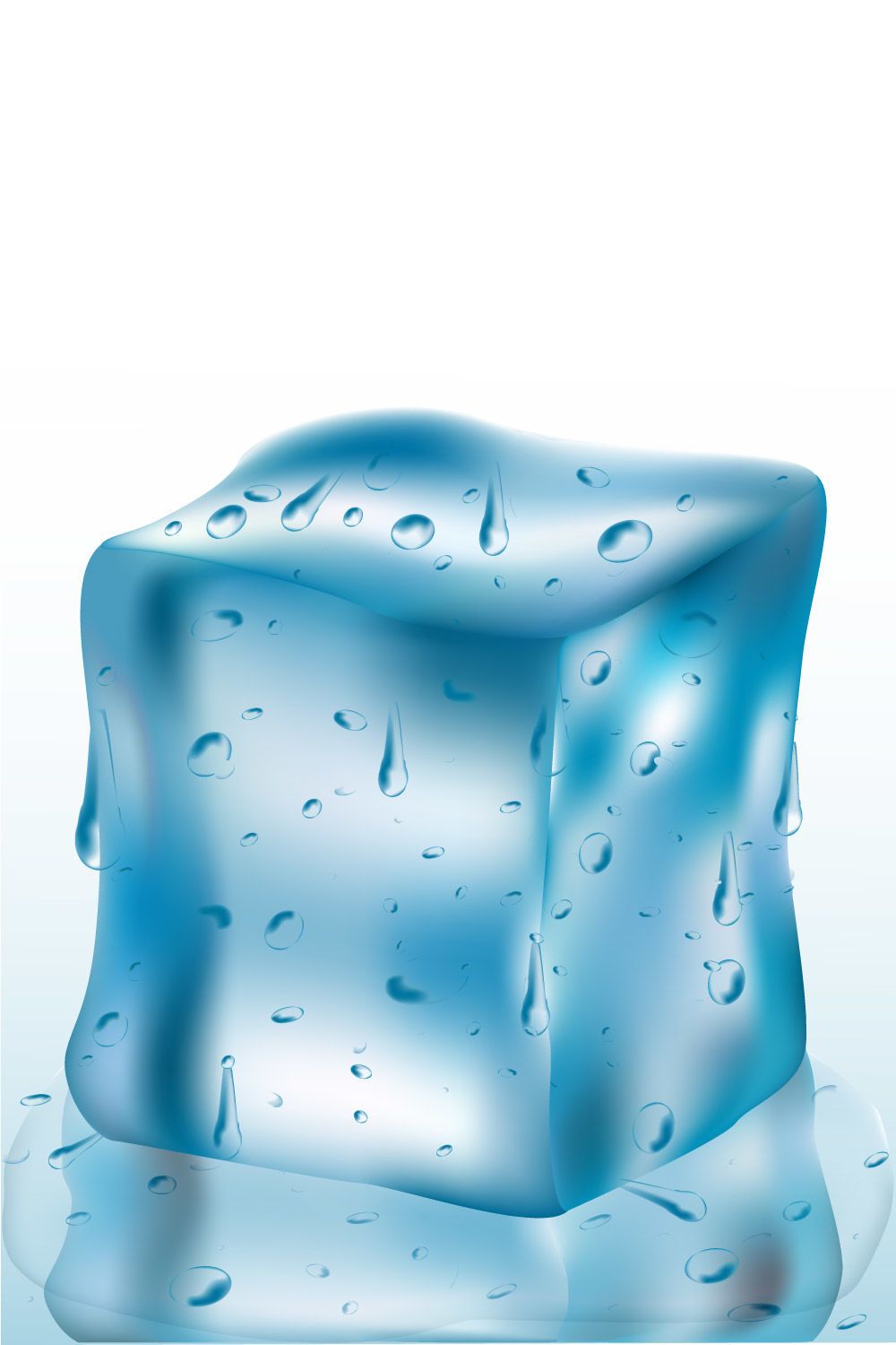 Cubo de hielo derretido