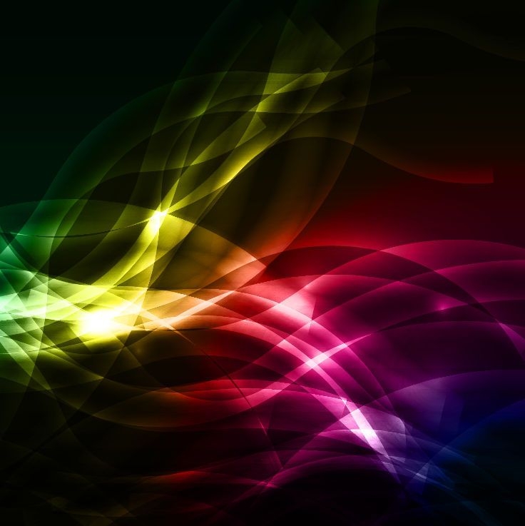 Colorful Overlapping Curves & Waves Background