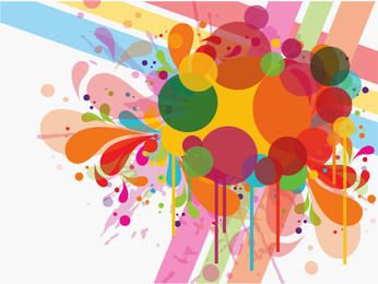 Bunte Strudel Splash & Circles