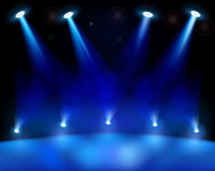 Realistic Blue Stage Light Background - Vector download