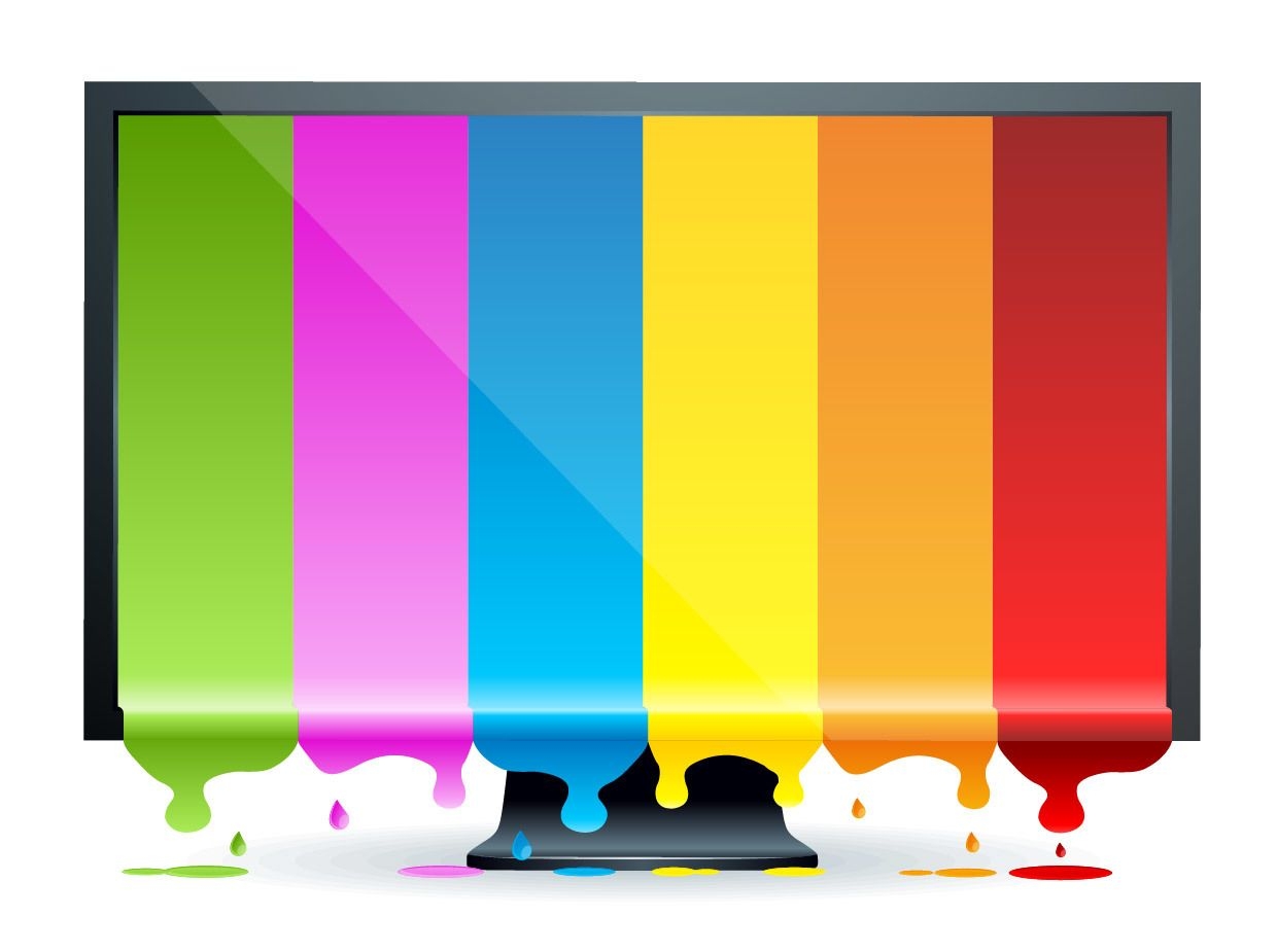 Monitor com display multicolorido