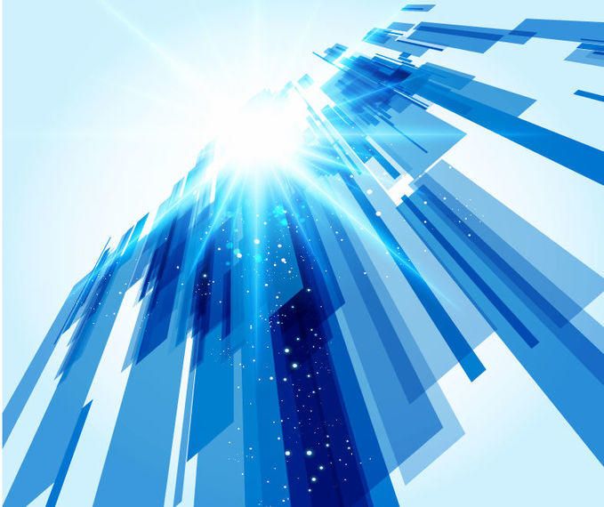 Blue Tech 3D Squares Background Blue Tech 3D Squares Background
