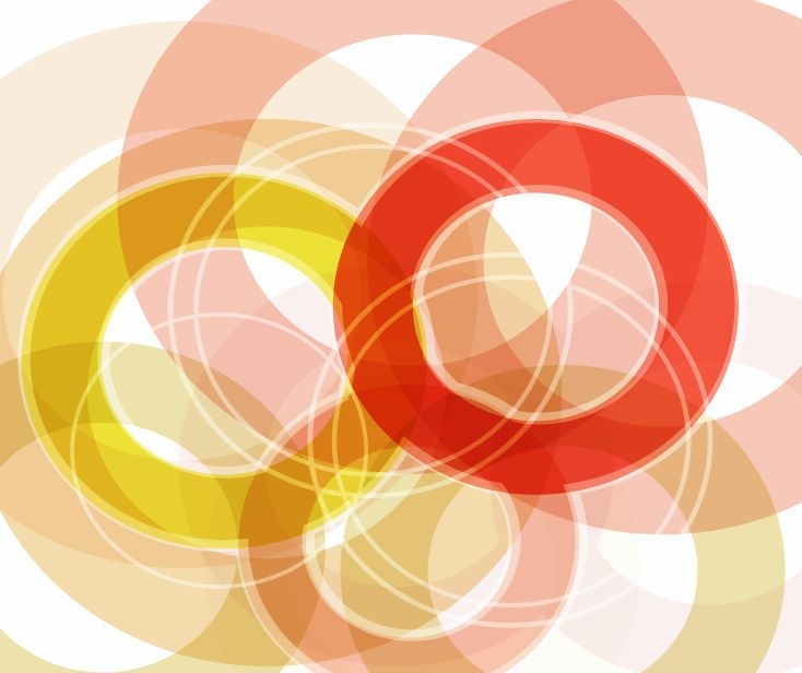 Fondo circular multicolor superpuesto abstracto