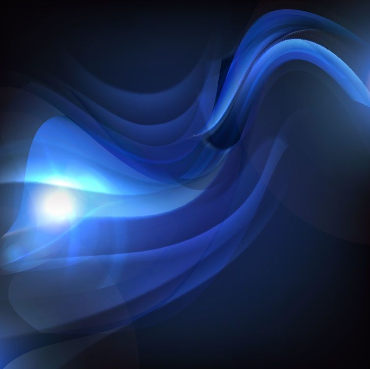 Tendência de ondas azuis com fundo brilhante
