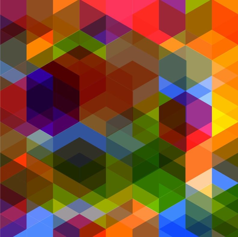 Fundo colorido poligonal de ponta de seta de losango