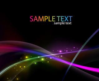 Dynamic Colorful Lines & Glares on Dark Background