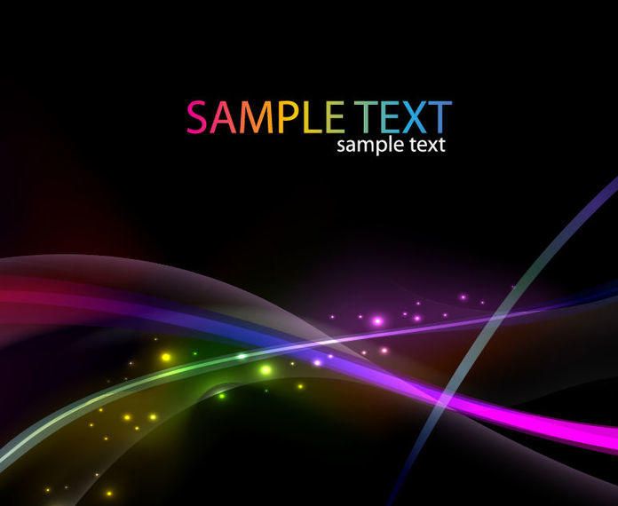 Dynamic Colorful Lines & Glares on Dark Background Dynamic Colorful Lines & Glares on Dark Background