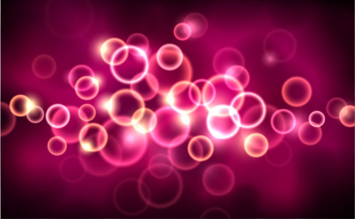 Glühender rosa Bokeh-Blasen-Hintergrund