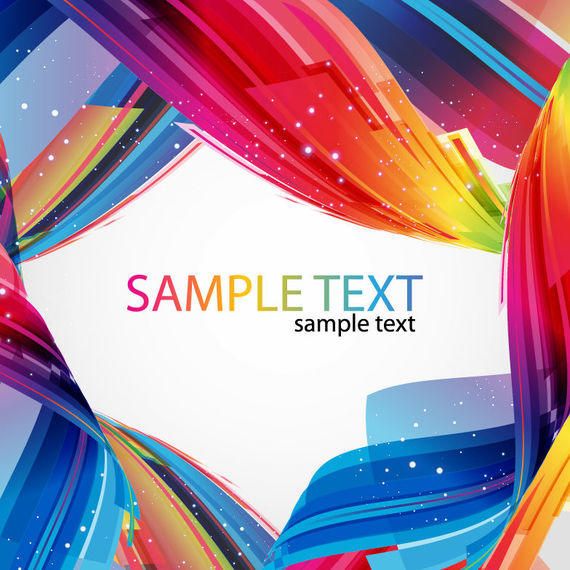 Colorful Twisted Abstract Lines Frame Background Colorful Twisted Abstract Lines Frame Background