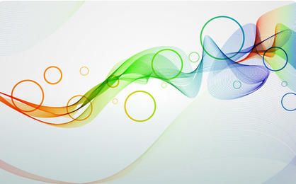 Bunte rauchige Spirallinien u. Kreise