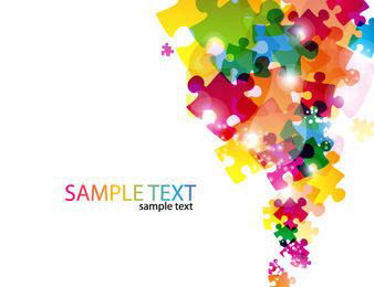 Colorful Glossy Puzzles Business Background