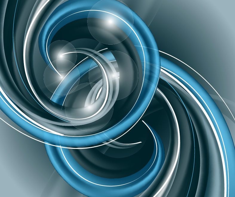 Fondo de hélice espiral 3D abstracto azul