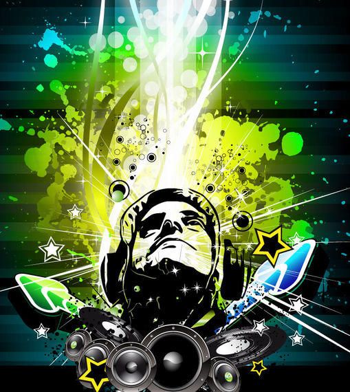 Cartel musical creativo sucio detallado Cartel musical creativo sucio detallado