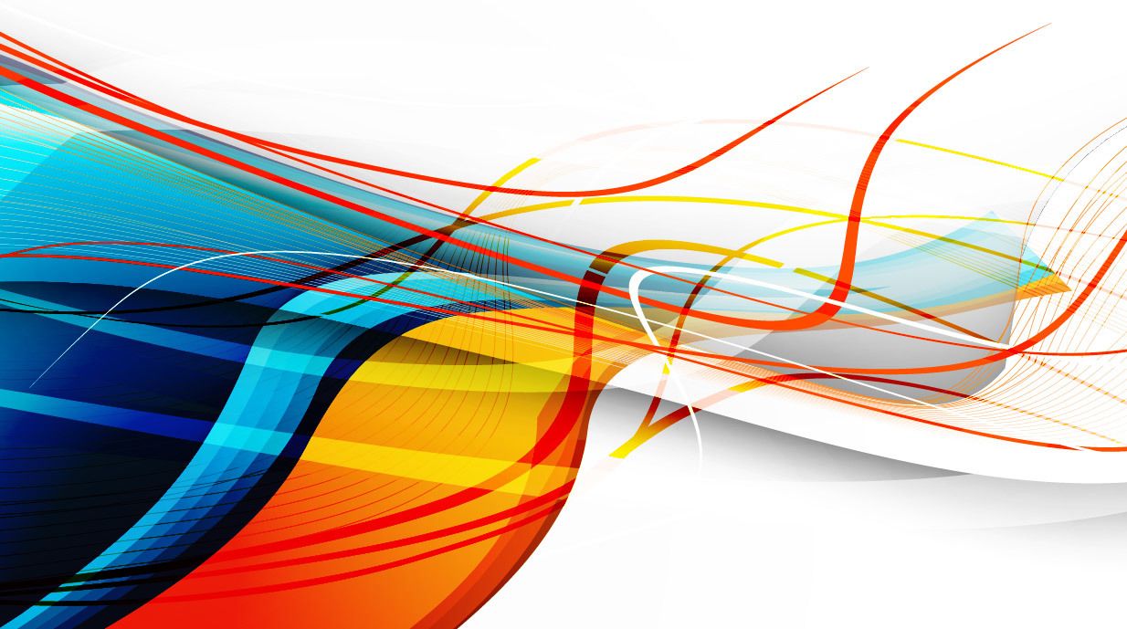 Creative Floating Curves & Lines Colorful Background Vector Download